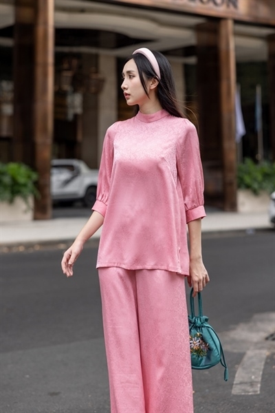Set áo bà ba tay phồng cổ kiềng
